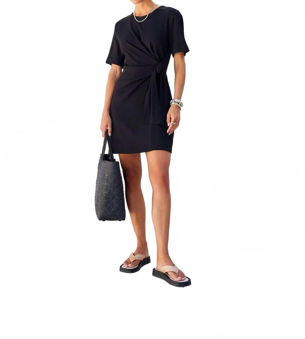 NEW FIFTEEN TWENTY women's diana side knot dress in black